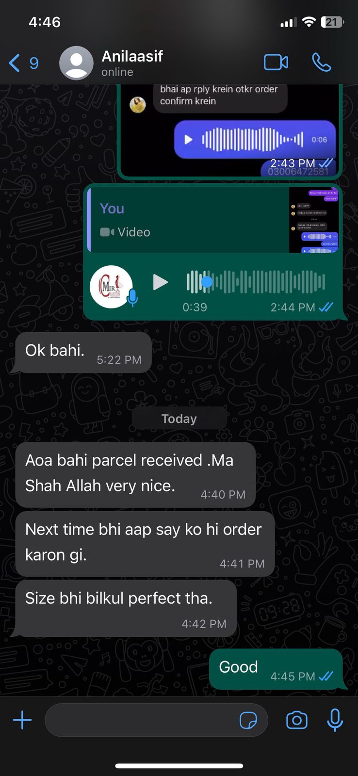 CUSTOMER REVIEW